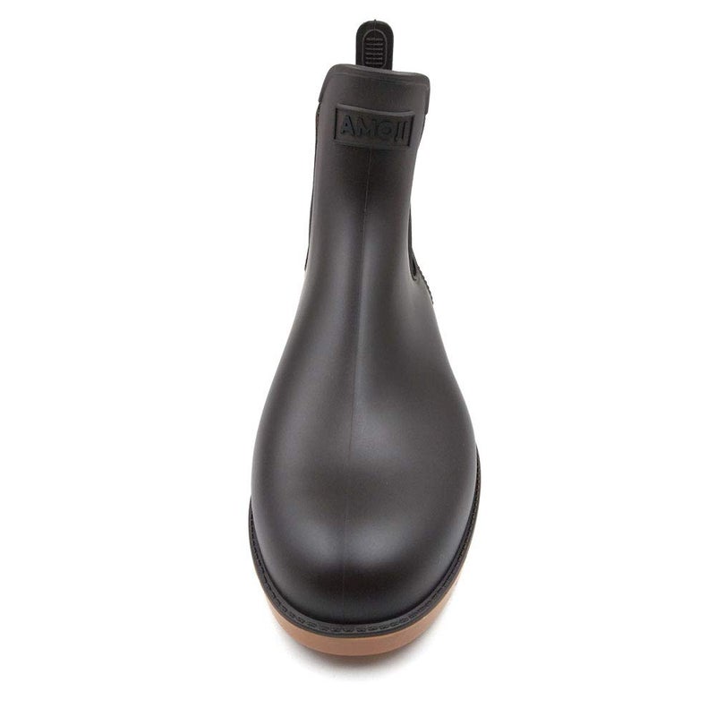 Amoji Unisex Chelsea Rain Boots Waterproof Ankle Boots Short Rainy Footwear 919 Brown 10.5 Women/8.5 Men - Image 3